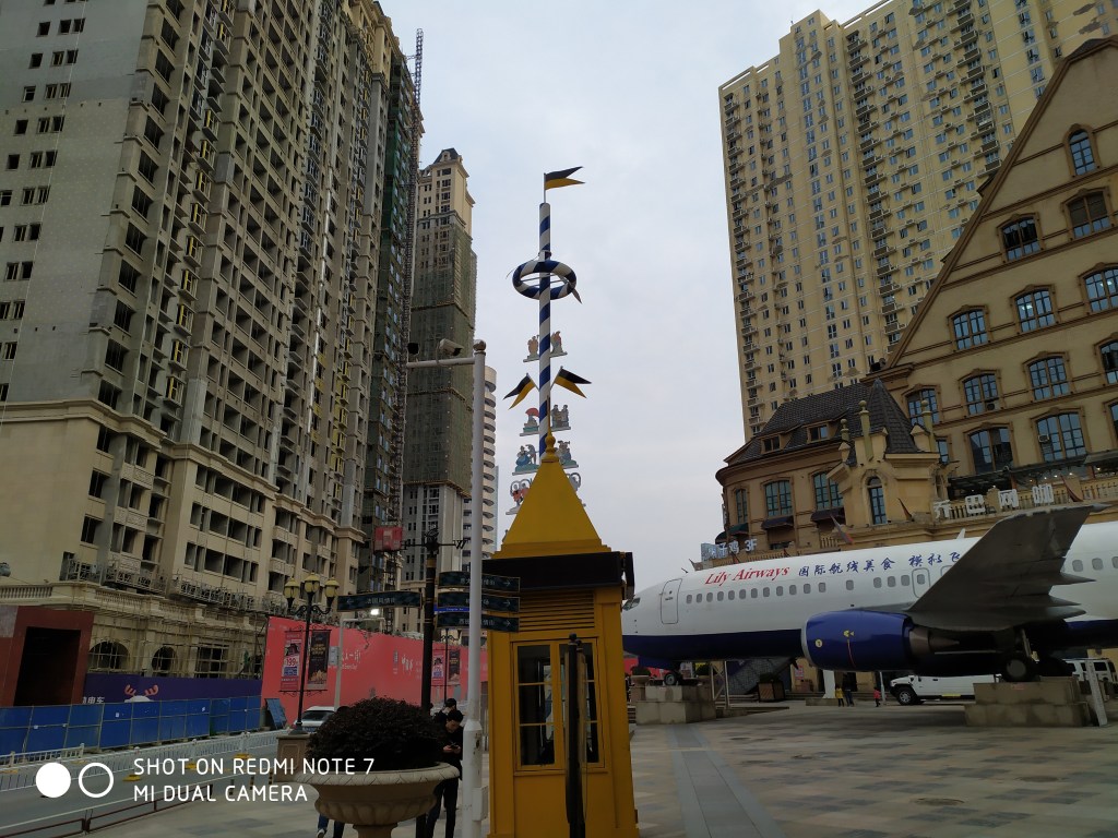 Full sized airplane restaurant in Guanggu, Wuhan, China in 2019.
